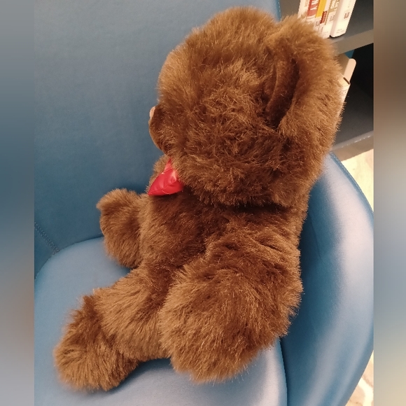 Shanghai Hai li toy Teddy bear red bowtie Brown large  plus stuffed animal - Picture 4 of 9